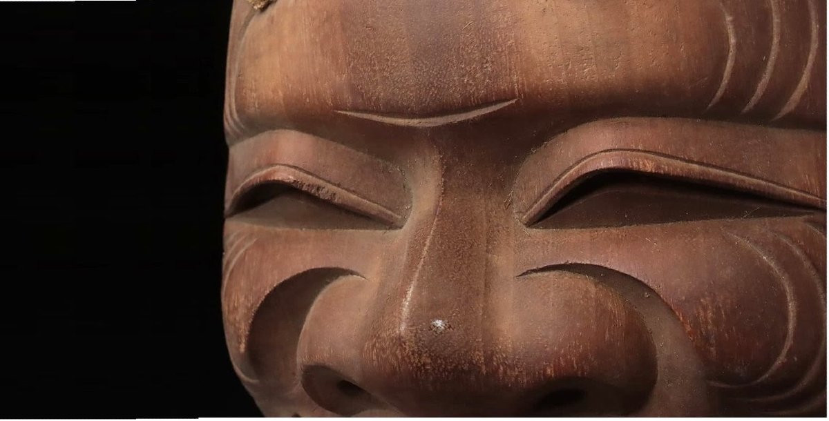 Noh Mask - Okina - Showa Period 1950-60 #653-photo-2