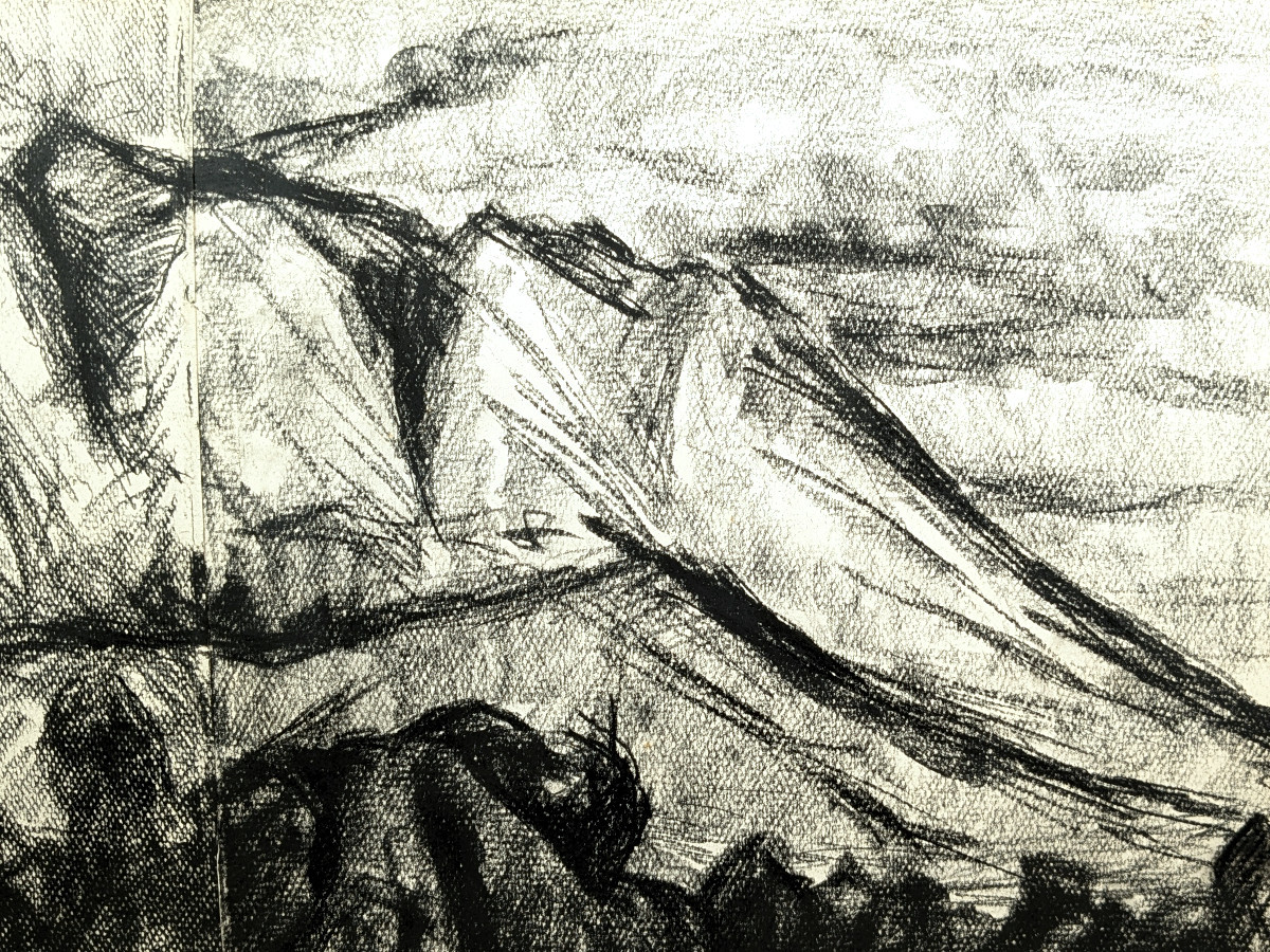 The Sakurajima Volcano City Of Kagoshima - Japan Black Stone - Hidetake Higo 1930-2010 -n°2-photo-1