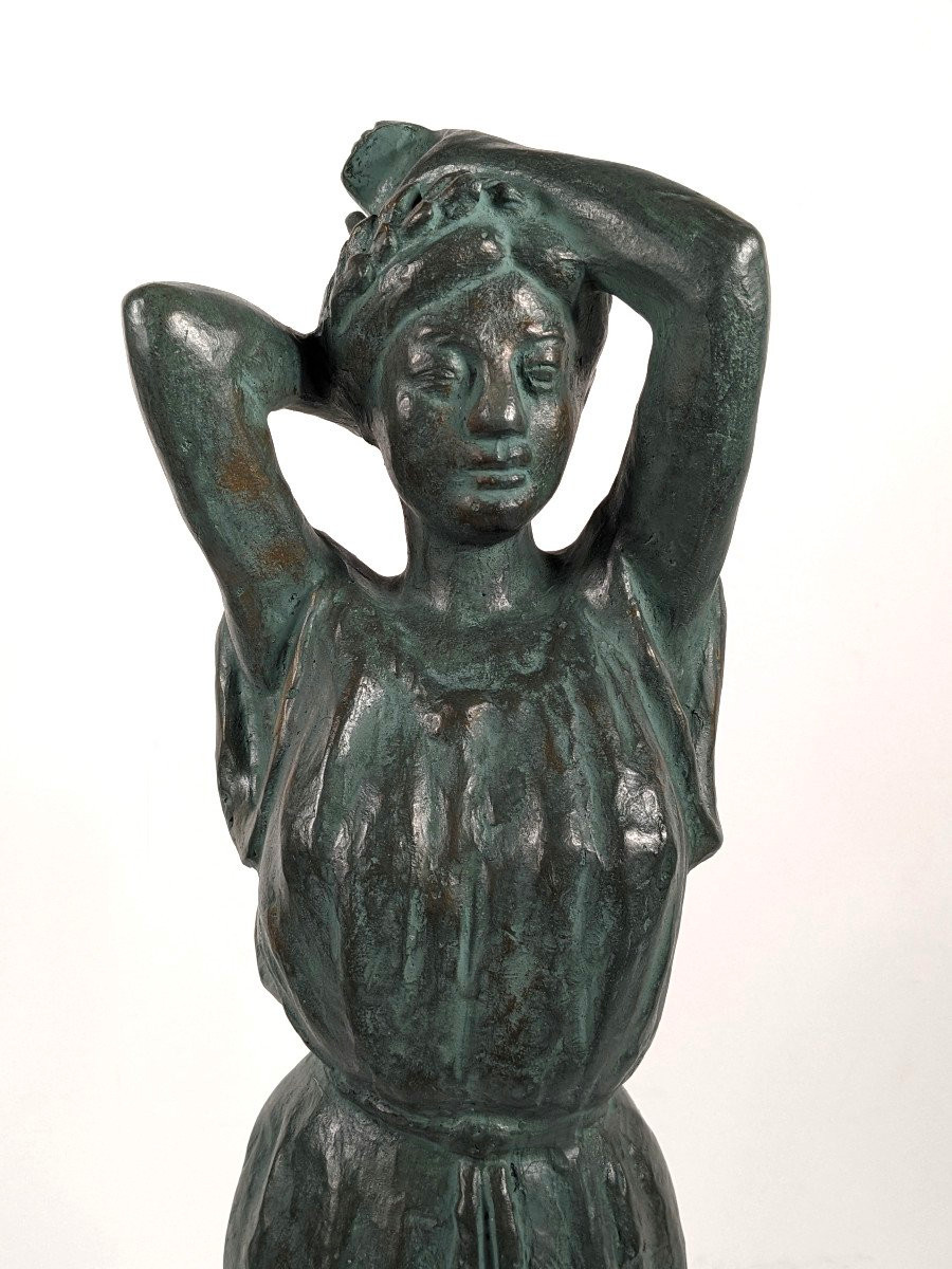 Vestal - Bronze Circa 1970-80 - By Shigeru Kinoshita Japan #406-photo-2