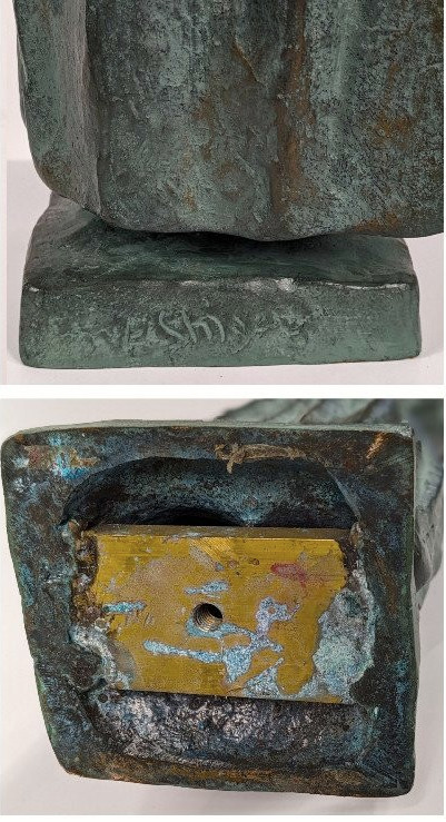 Vestal - Bronze Circa 1970-80 - By Shigeru Kinoshita Japan #406-photo-8