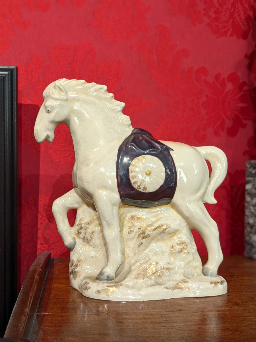 Cheval en céramique - signe du Zodiaque japon circa 1950-60 #9
