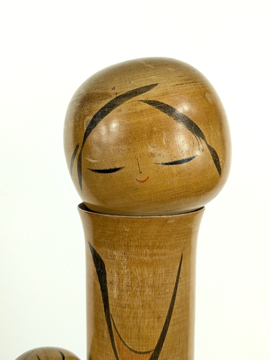 Mére et enfant - kokeshi par maître Kishi Sadao 1932-98-photo-2