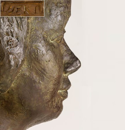Buste de jeune femme - bronze 60cm circa 1950 par Tsutomo UEKI 1913-2003-photo-5