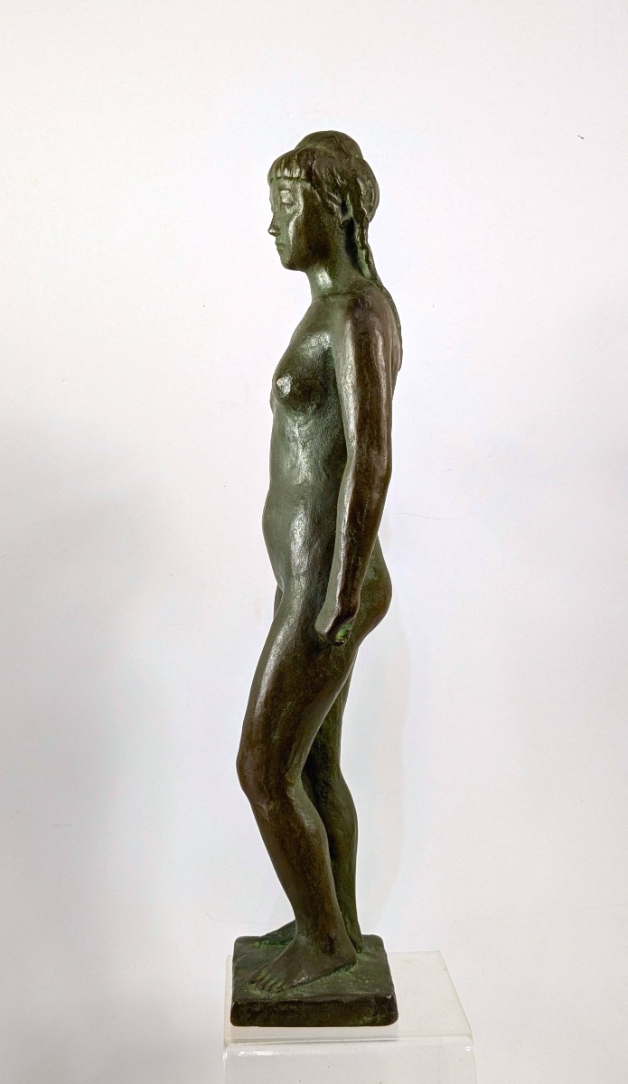 Nude With Braid - Bronze 1950 - Danji Seto 1905-1990 #614-photo-3