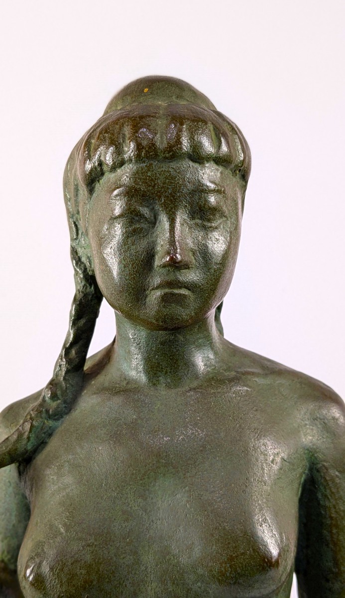 Nude With Braid - Bronze 1950 - Danji Seto 1905-1990 #614-photo-5