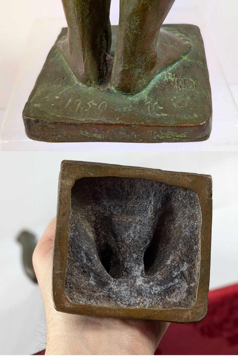 Nude With Braid - Bronze 1950 - Danji Seto 1905-1990 #614-photo-7