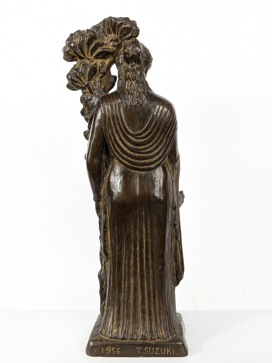 The Goddess Flora Bronze Of Greco-buddhist Spirit Dated 1956 #616-photo-2