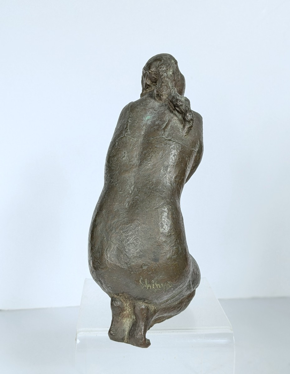 Jeune fille moqueuse bronze circa 1980 - NAKAMURA Shinya (né en 1926) #777-photo-4