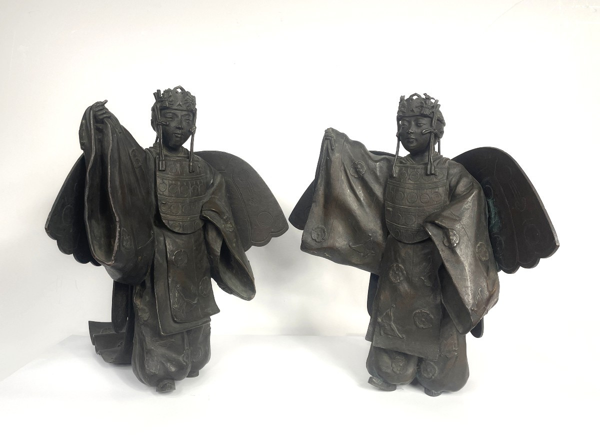 Les danseurs papillons - bronze - 1901 par Tatsugoro OKAJIMA (1880 -1962)  #742 