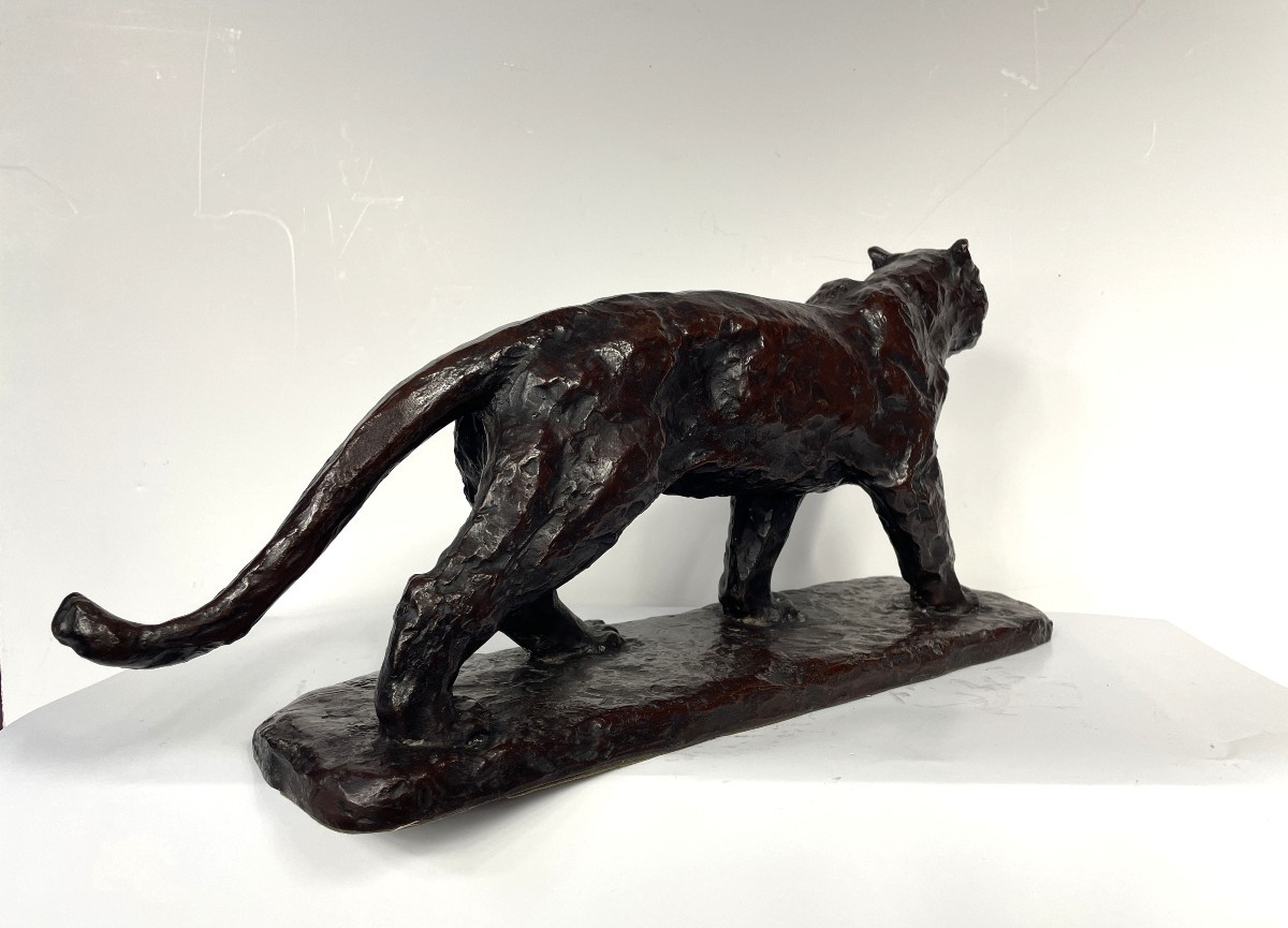 The Tiger - Art Deco Bronze Japan - 50 Cm - # 809-photo-3