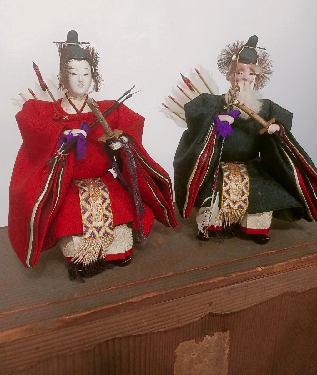 Deux poupées samouraï - hina matsuri - Japon 1930-50 - n°2#377-photo-2