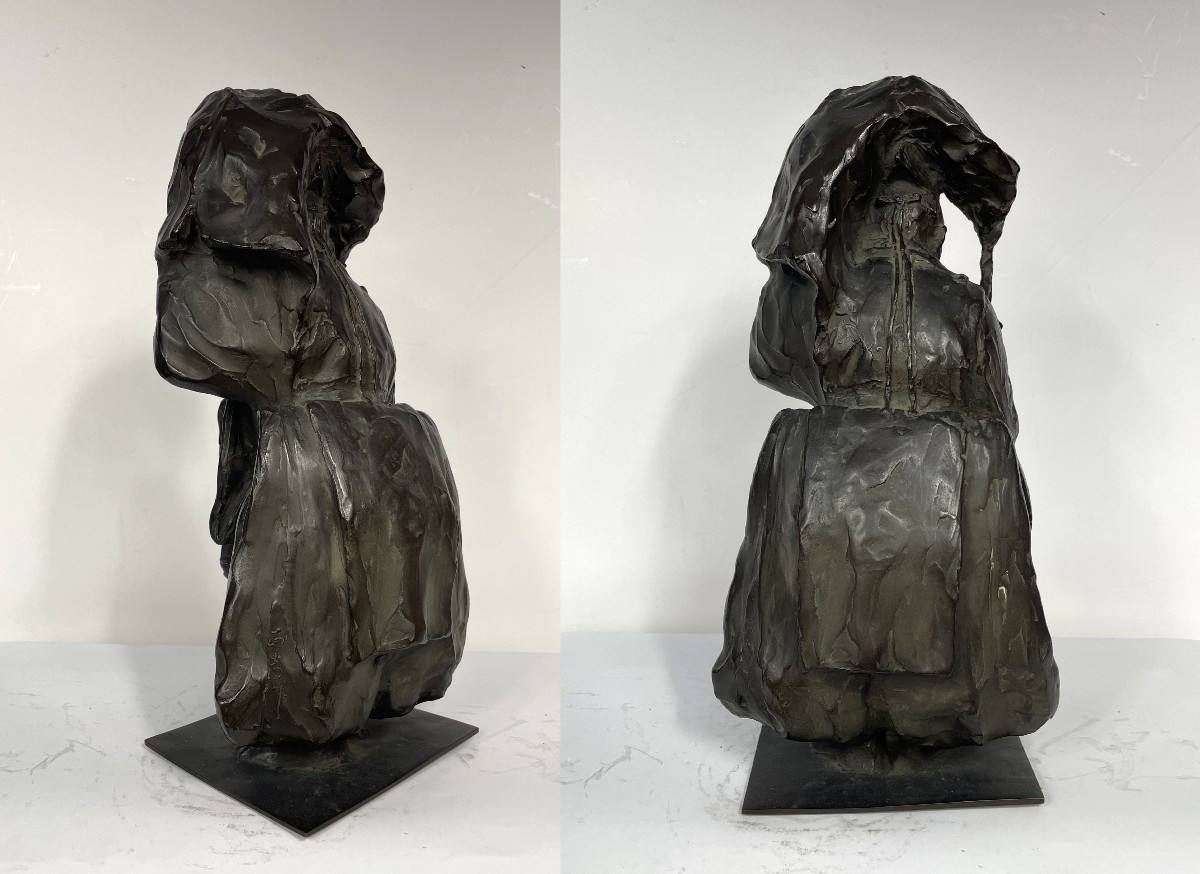 Danseur de théâtre Noh - bronze par Shokichi HATA 1882 - 1966 #709-photo-1