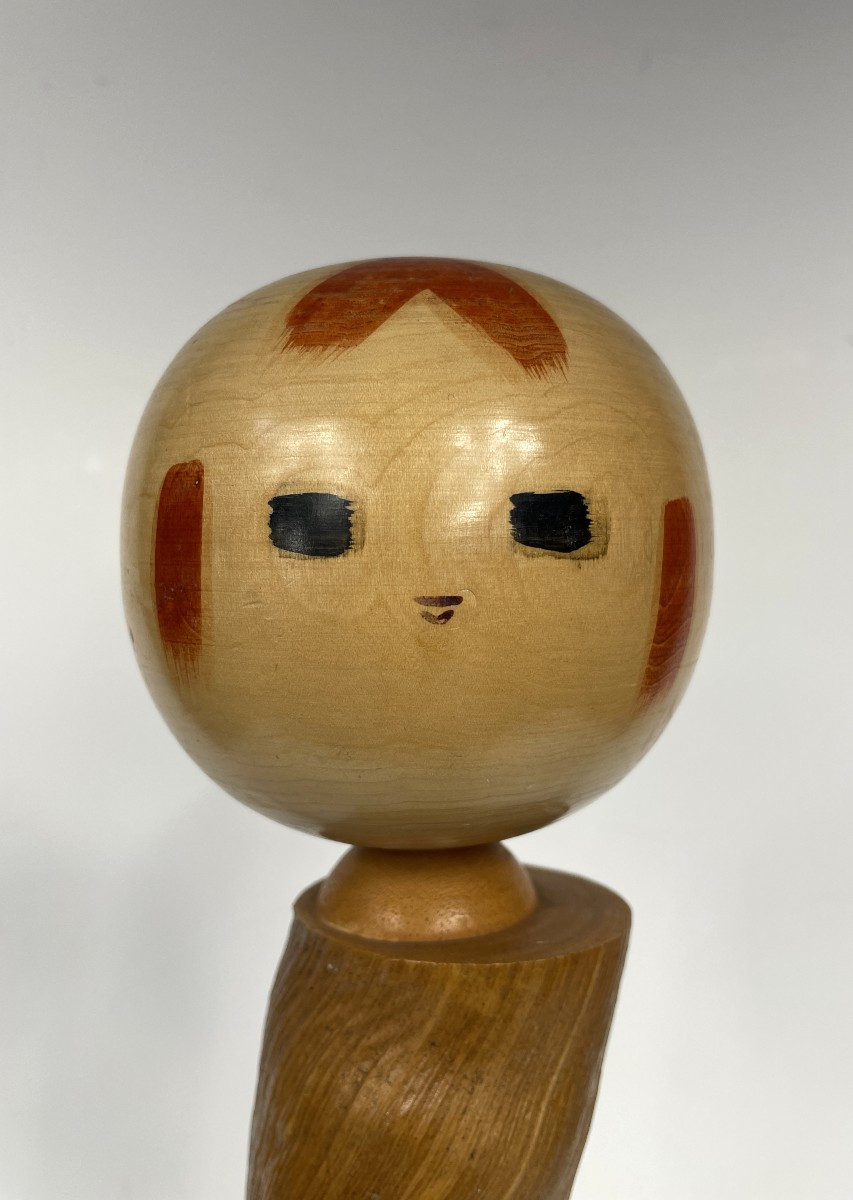 Kokeshi With A Tree Trunk - Dated 1972 - Ko21-photo-2