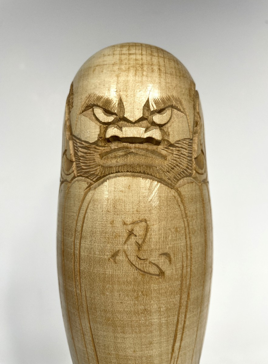 Daruma - Harusame-bori Handicraft - Figurine By Suizan, Craftsman - Japan 1970-80 - Hama1024-10-photo-2