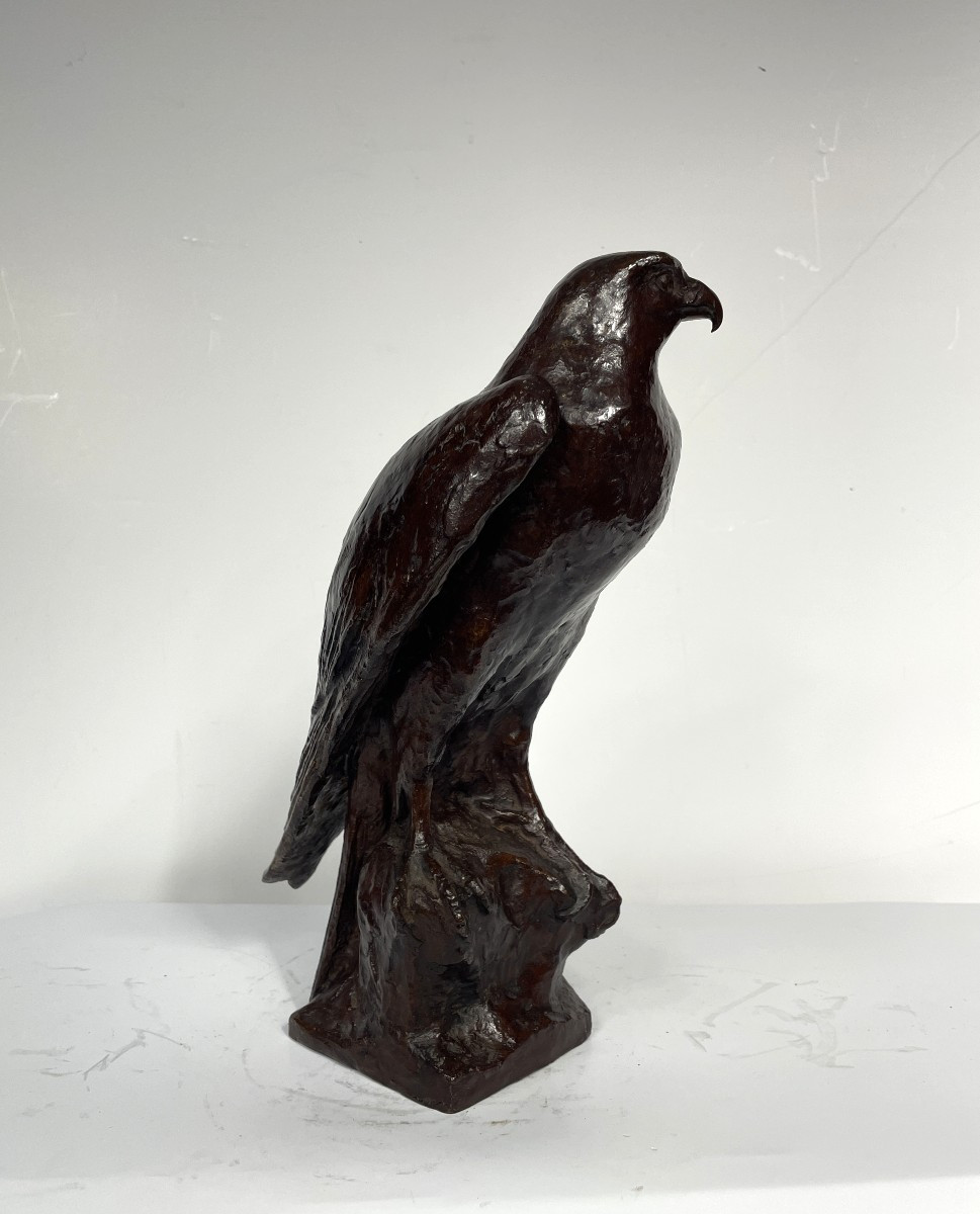 The Falcon - Bronze 1930-50 By Naohisa Unemura - 1909 - 1962 #600-photo-3