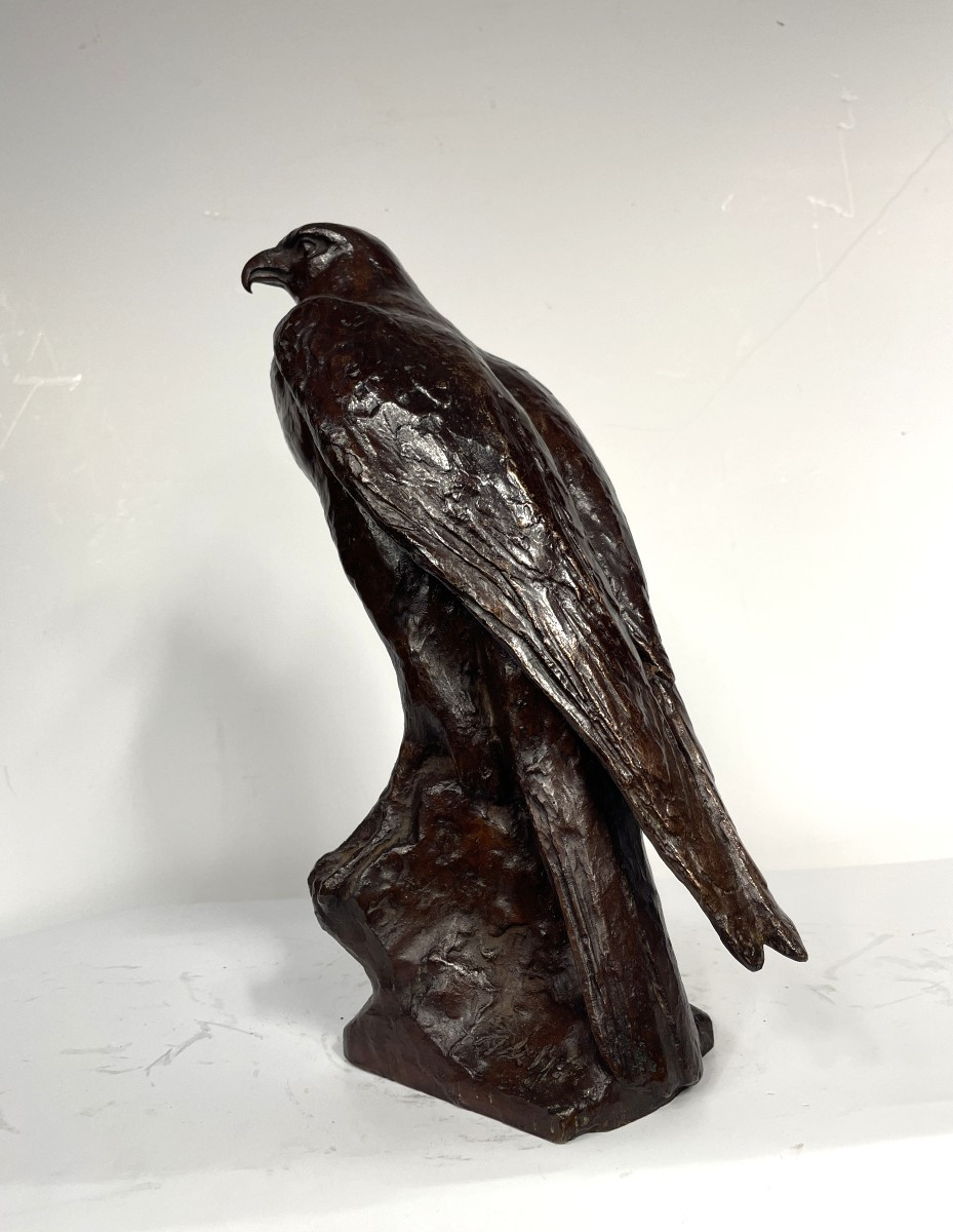The Falcon - Bronze 1930-50 By Naohisa Unemura - 1909 - 1962 #600-photo-3