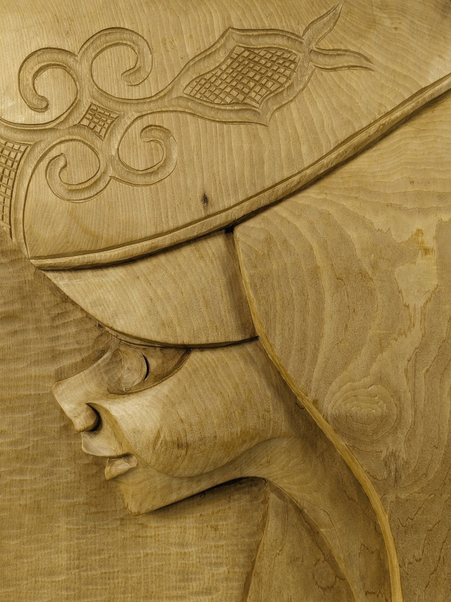 Ainu Relief, Profile Of A Woman 1970 Japan - #686-photo-3