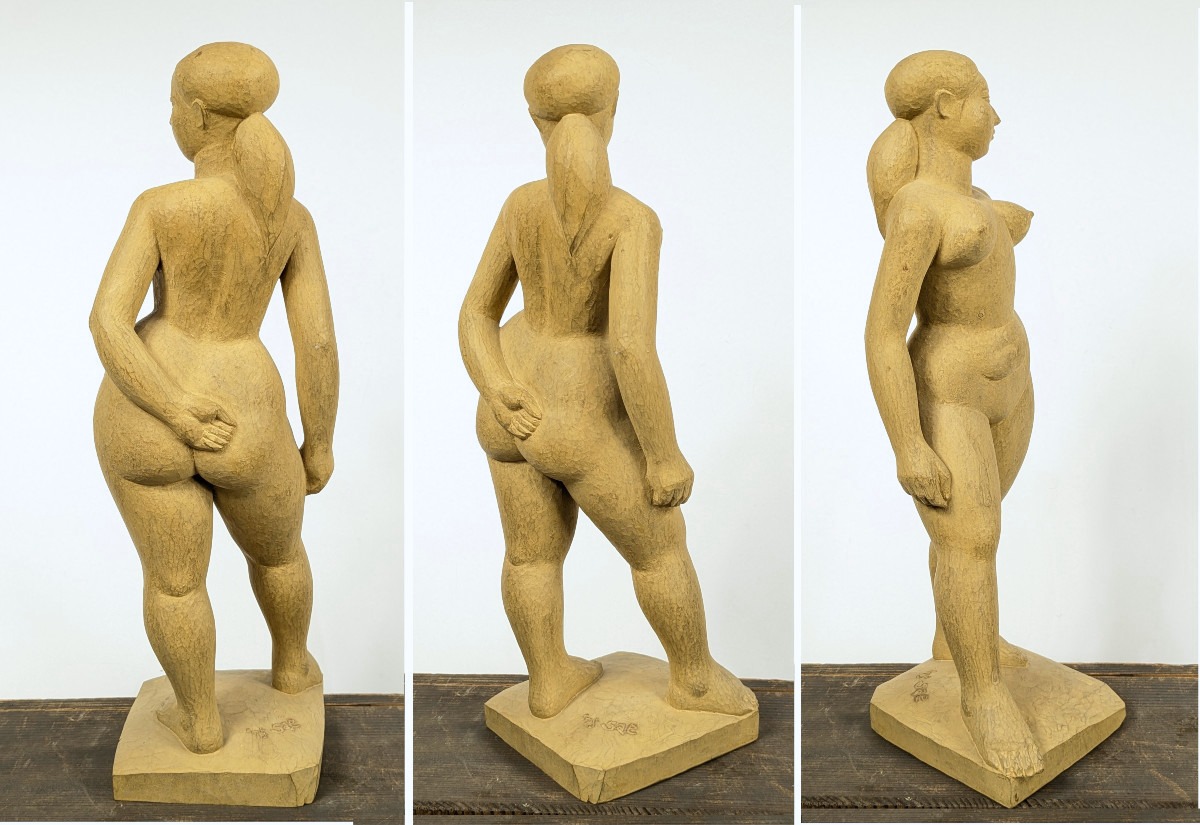 Venus - By Usagi Saeko (1919-2000) - Woodcarving 1975 #690-photo-6