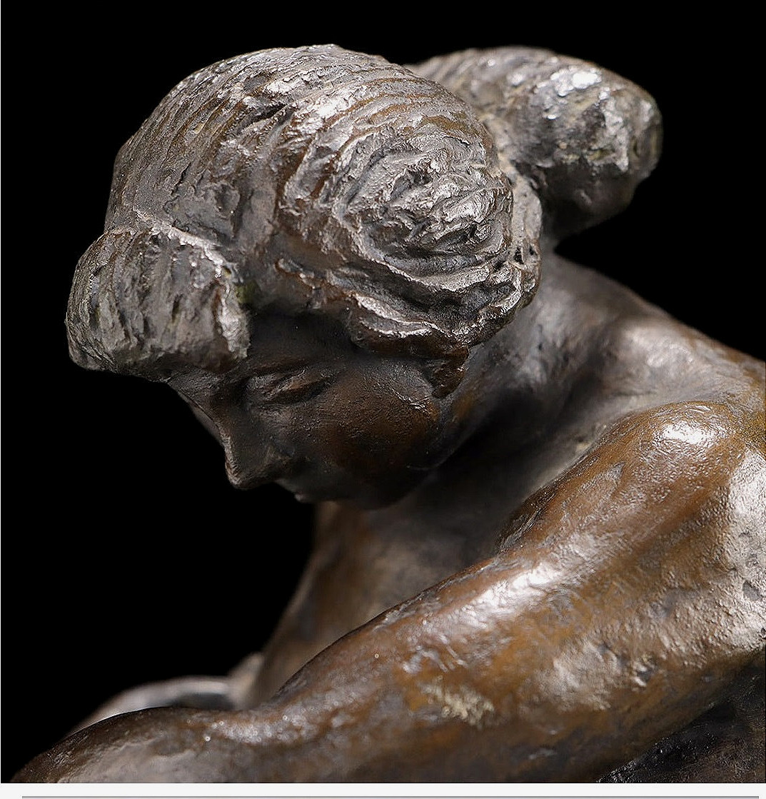 Nude At The Rock - Bronze Circa 1960 - #736-photo-6