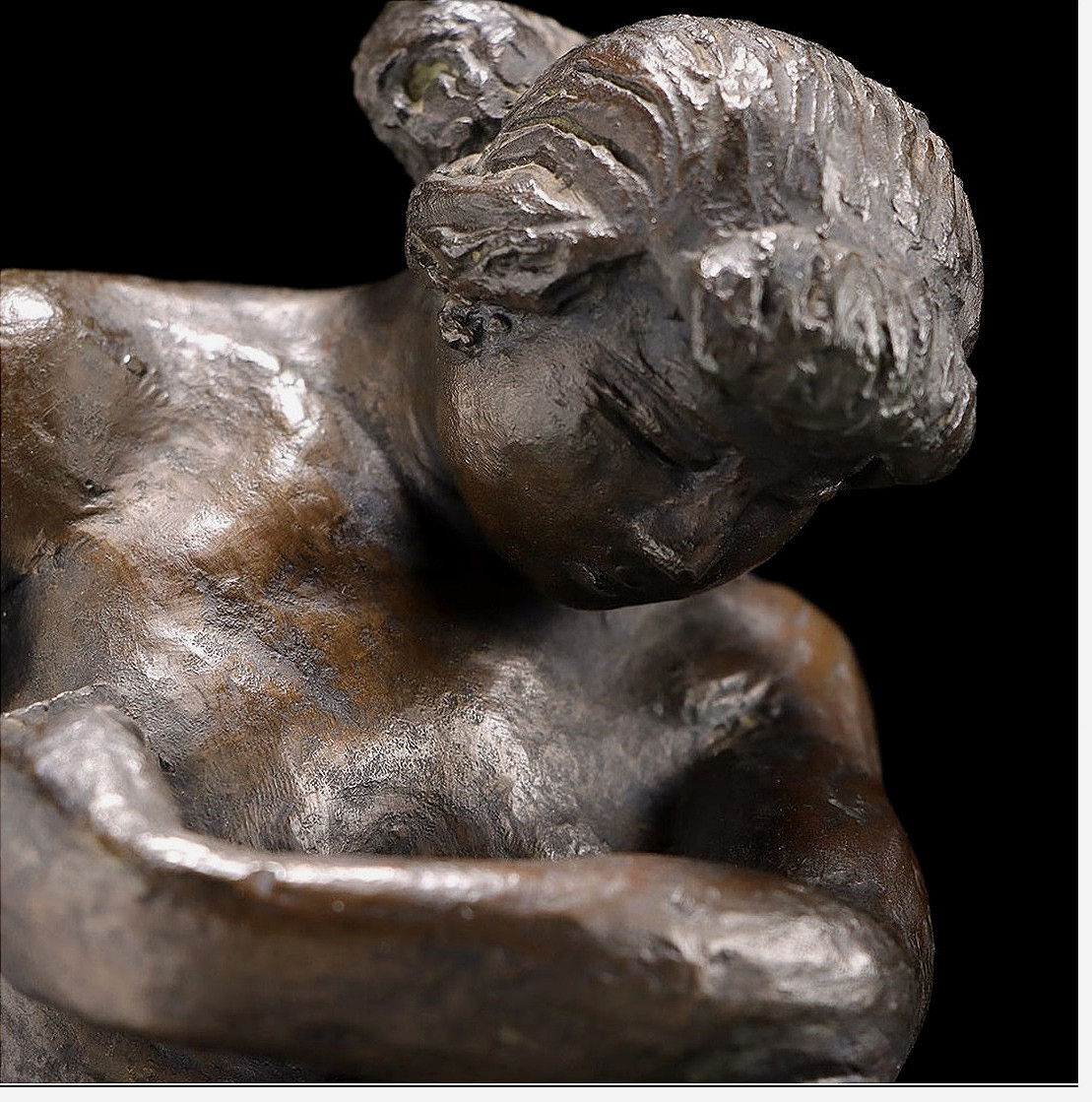 Nude At The Rock - Bronze Circa 1960 - #736-photo-5