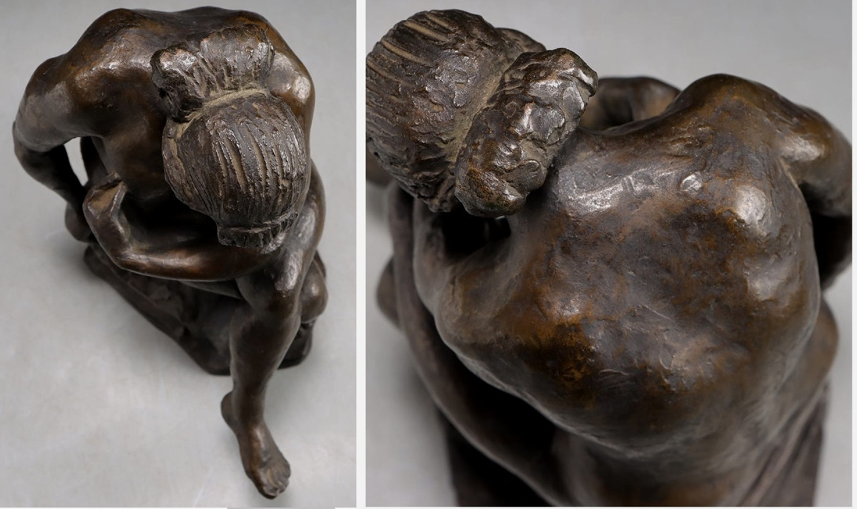 Nude At The Rock - Bronze Circa 1960 - #736-photo-7