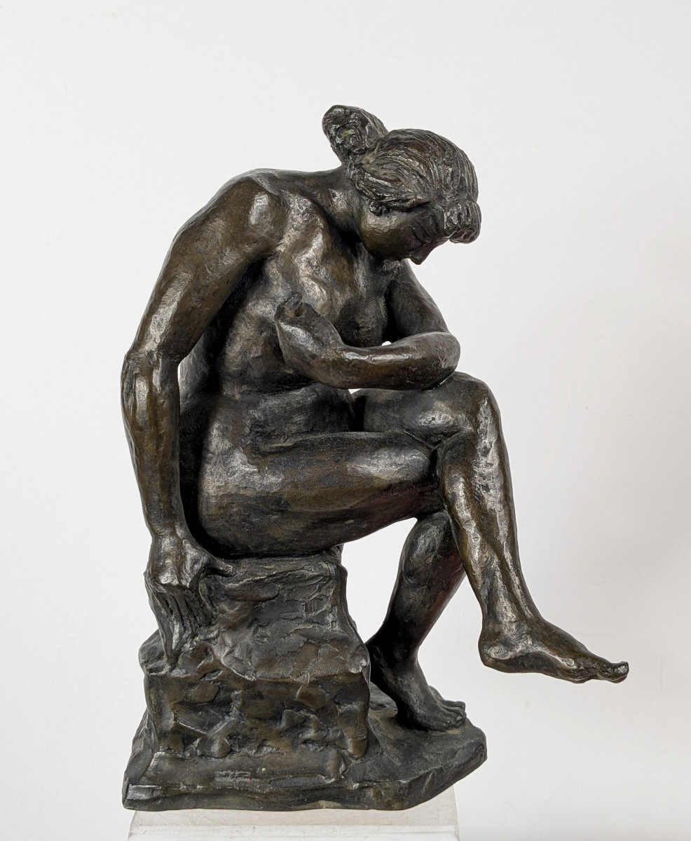 Nude At The Rock - Bronze Circa 1960 - #736