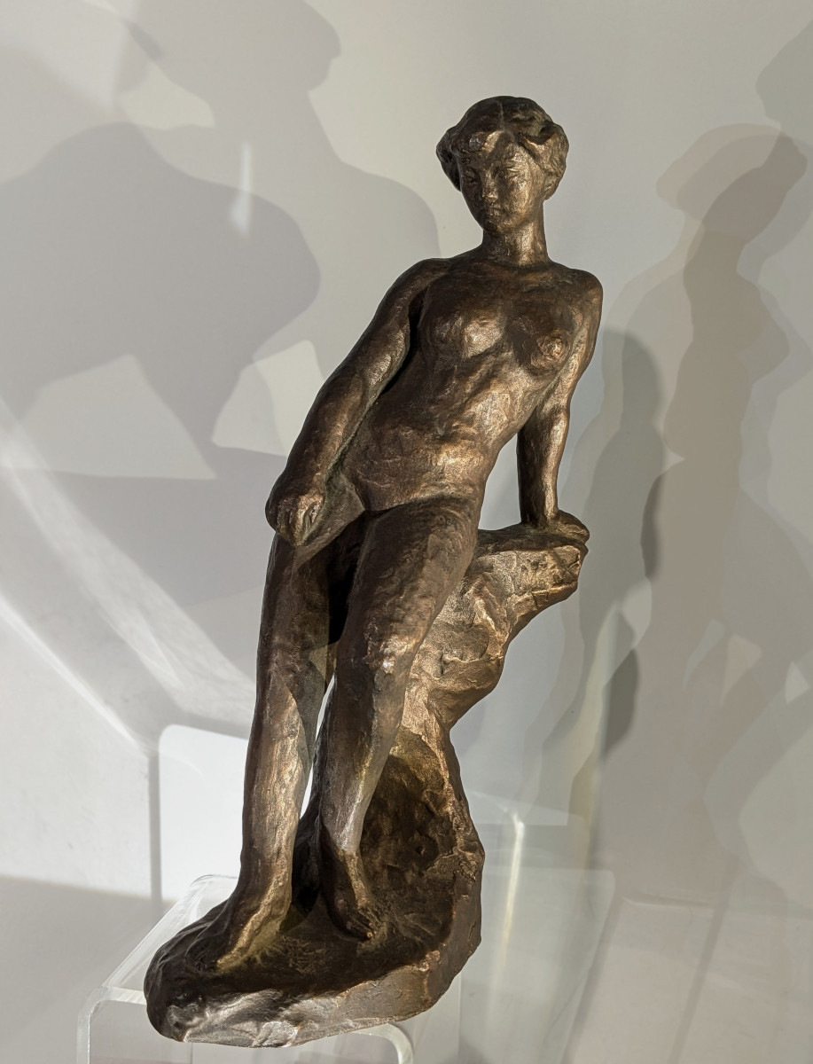 Nu au rocher - Takashi Mine 1913-2003 Japon- bronze 1953 #850-photo-2