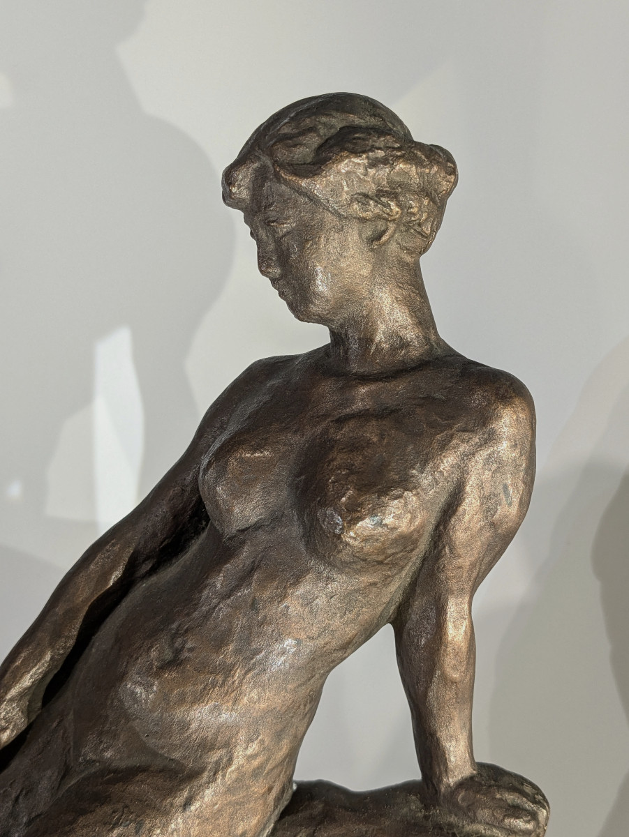 Nu au rocher - Takashi Mine 1913-2003 Japon- bronze 1953 #850-photo-3