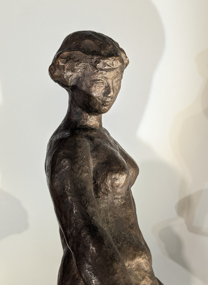 Nu au rocher - Takashi Mine 1913-2003 Japon- bronze 1953 #850-photo-2