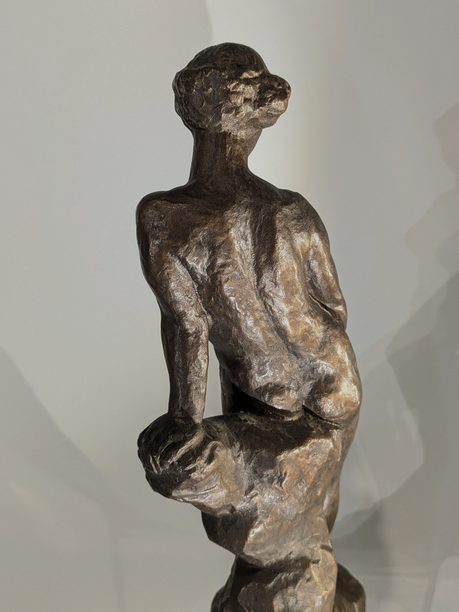 Nu au rocher - Takashi Mine 1913-2003 Japon- bronze 1953 #850-photo-5