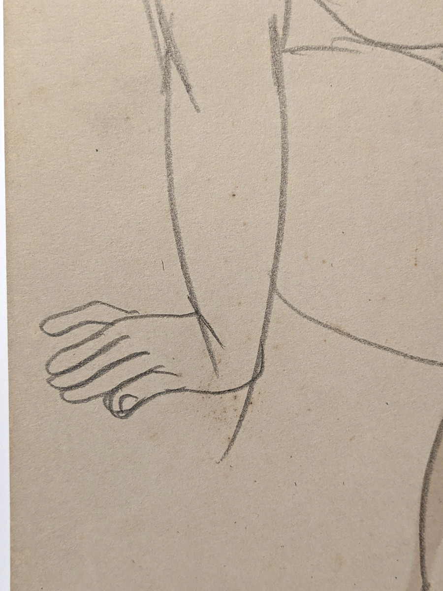 Nude Study - Graphite Circa 1930 - Yoshitsune Kuroda 1909 - 1998 - #849ss2-photo-1