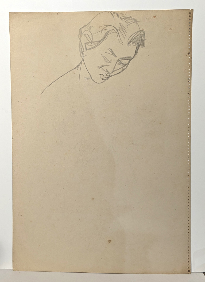 Nude Study - Graphite Circa 1930 - Yoshitsune Kuroda 1909 - 1998 - #849ss2-photo-3