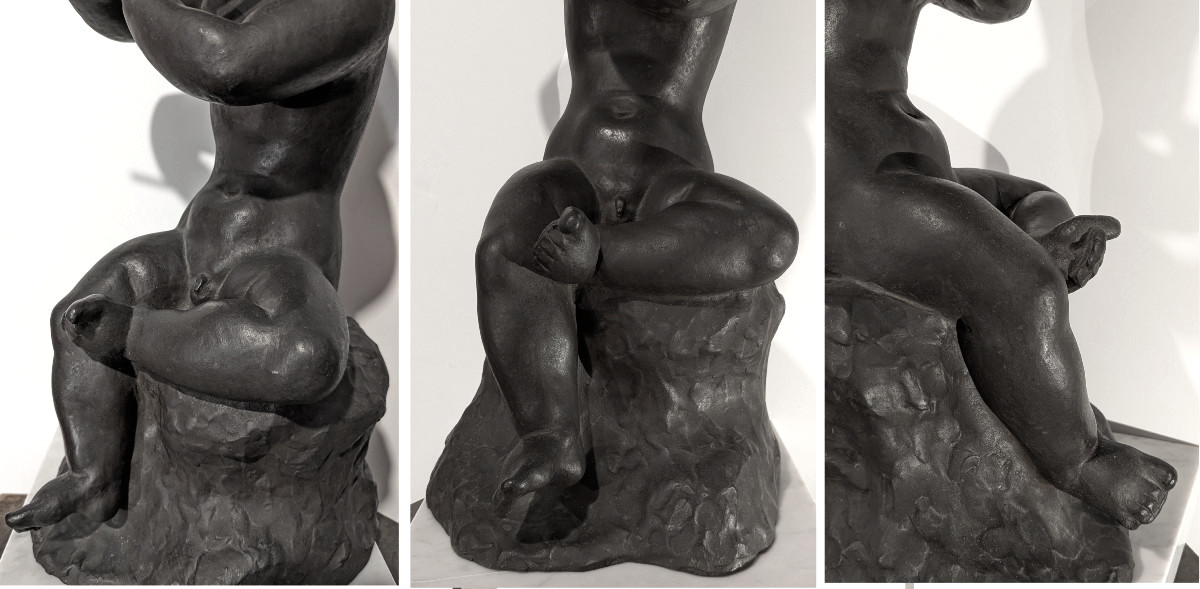 Child With The Flute - Bronze By Ariichi Yamahata – 1908 - 1980 #238-photo-4