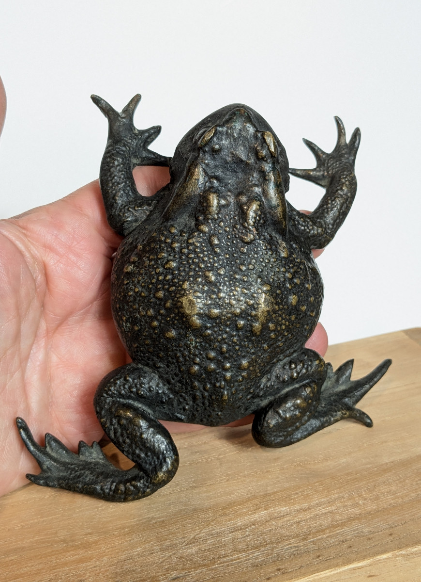 Pustular Toad - Bronze, Japan, Meiji Period, 19th Century --photo-3
