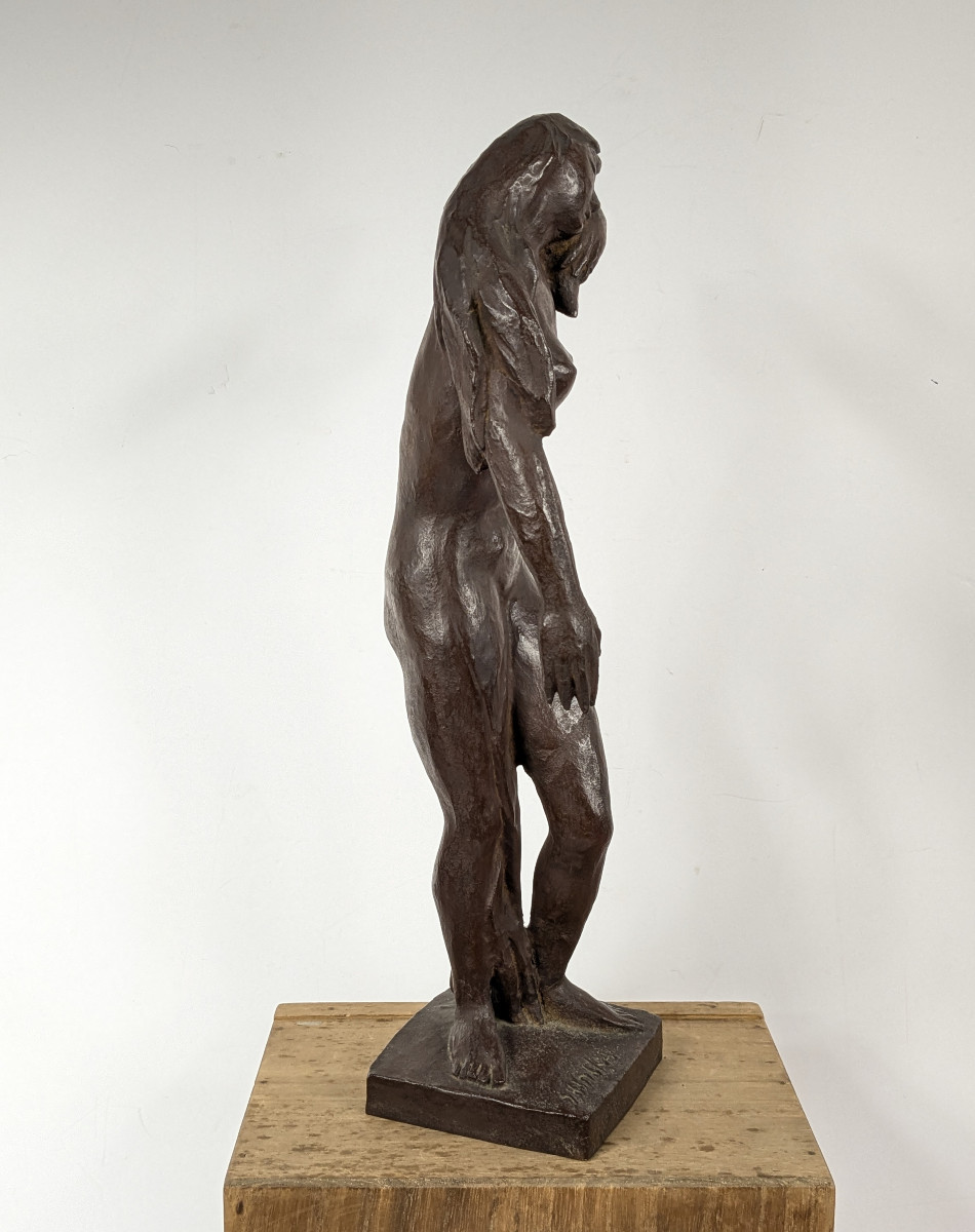 Nu au coquillage - bronze circa 1970 - Seiho Hidaka 1915 - 2006 #847-photo-4