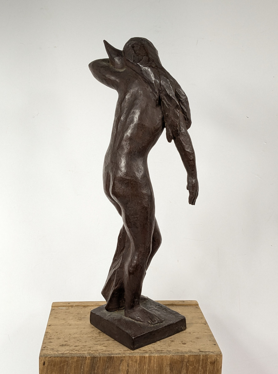 Nu au coquillage - bronze circa 1970 - Seiho Hidaka 1915 - 2006 #847-photo-1