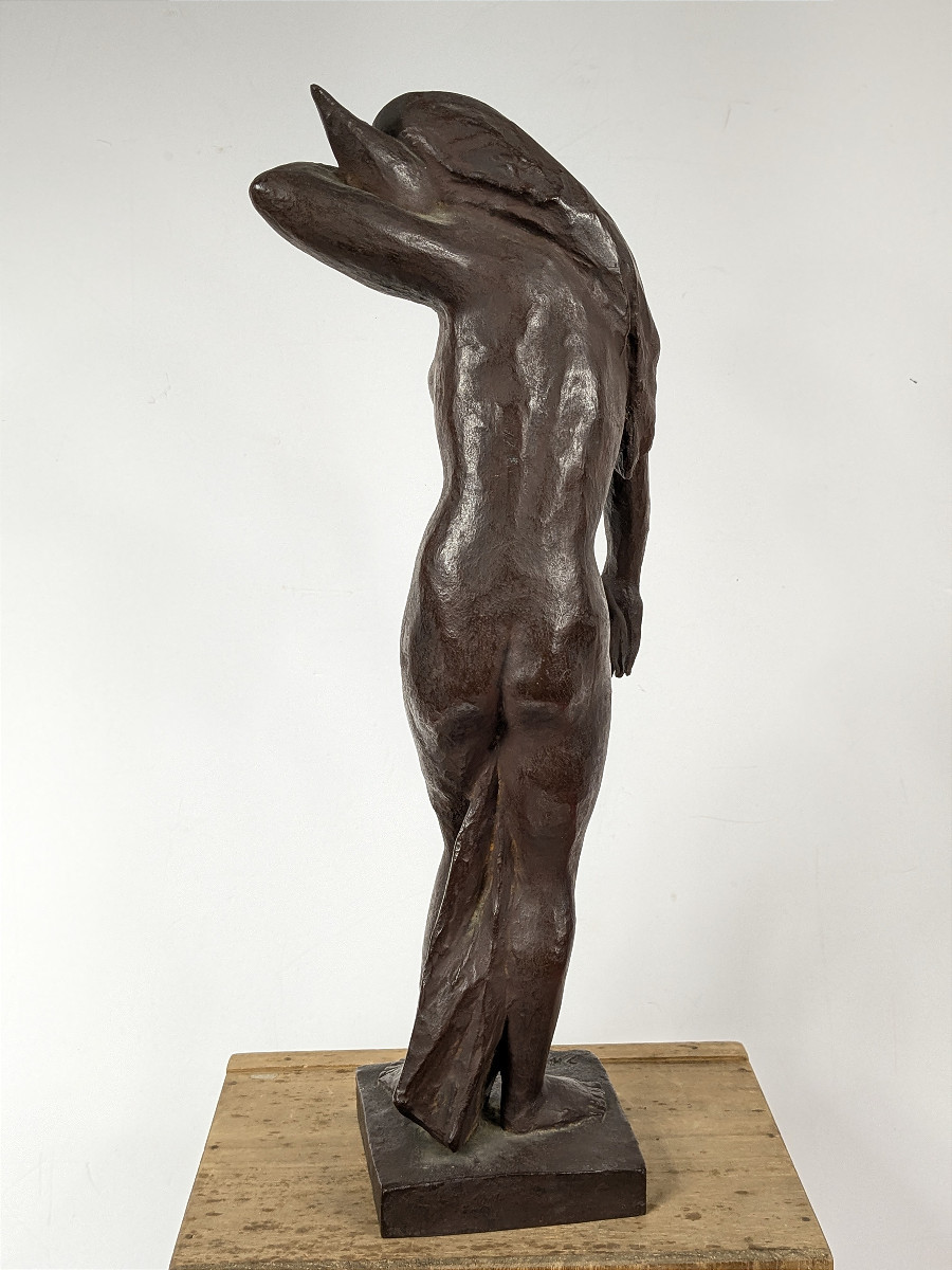 Nu au coquillage - bronze circa 1970 - Seiho Hidaka 1915 - 2006 #847-photo-2