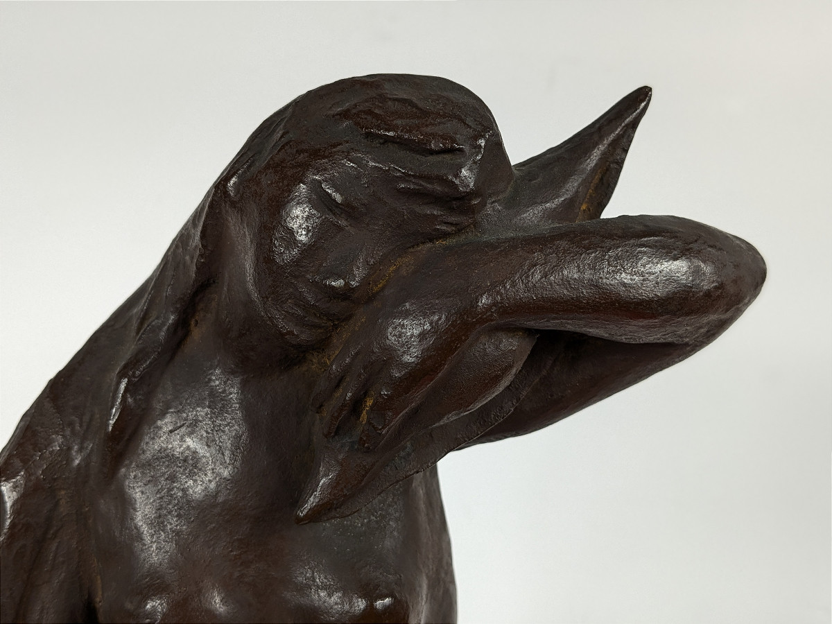 Nu au coquillage - bronze circa 1970 - Seiho Hidaka 1915 - 2006 #847-photo-3