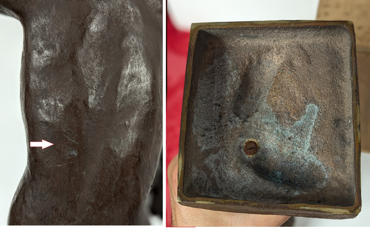 Nu au coquillage - bronze circa 1970 - Seiho Hidaka 1915 - 2006 #847-photo-8