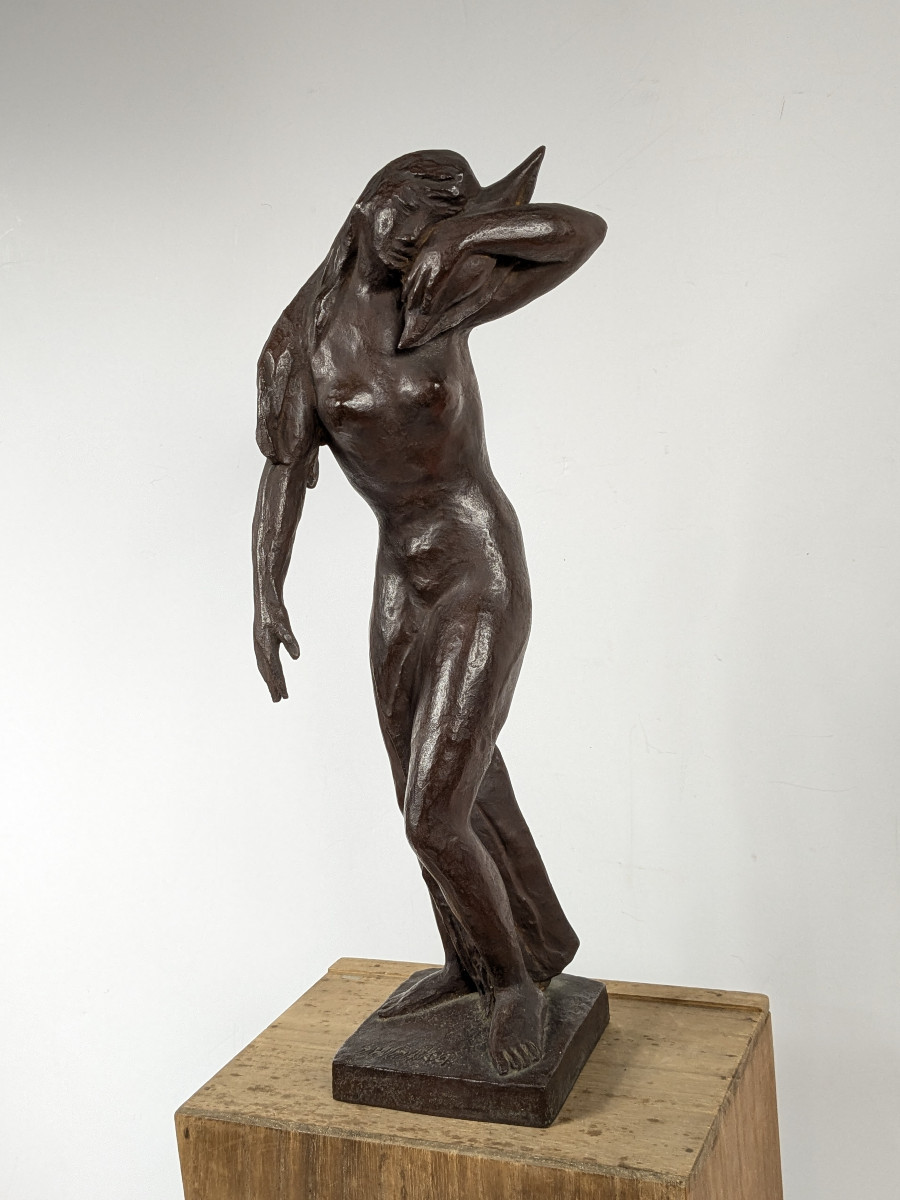 Nu au coquillage - bronze circa 1970 - Seiho Hidaka 1915 - 2006 #847