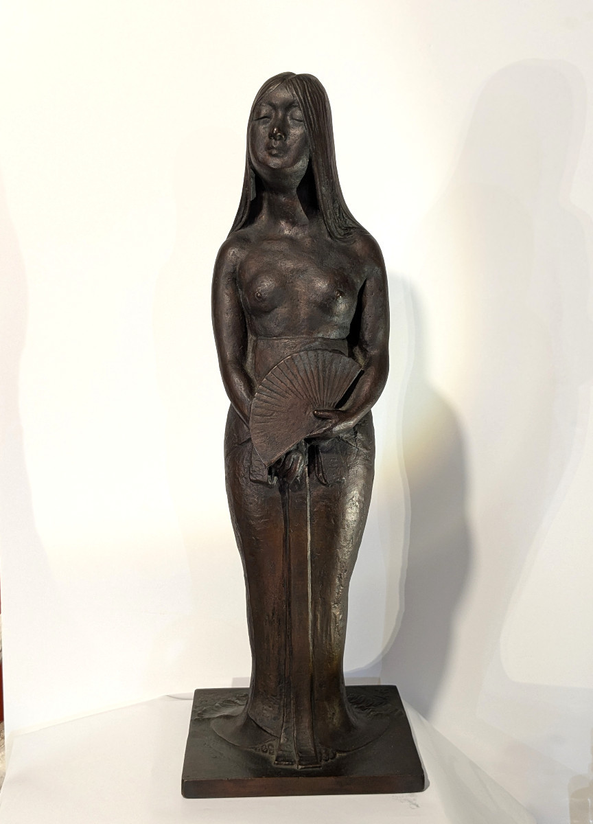 Naked Geisha - Bronze 71cm - Circa 1970 - Taikei Ogawa 1898-1980 #915