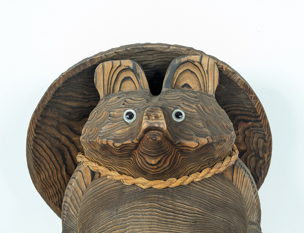 Tanuki - Yakisugi Flamed Wood - Circa 1960-70 #943-photo-2