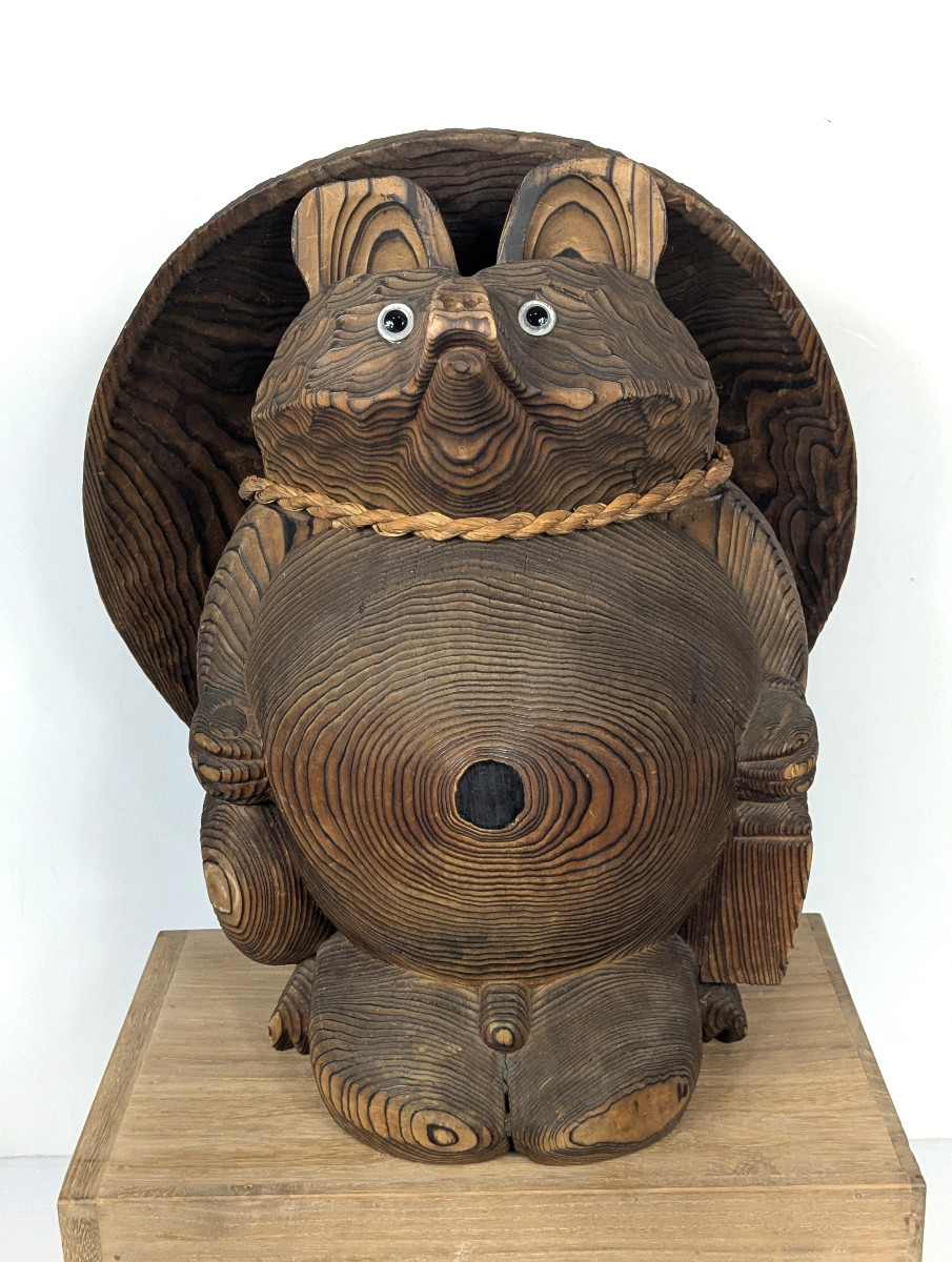 Tanuki - Yakisugi Flamed Wood - Circa 1960-70 #943-photo-7