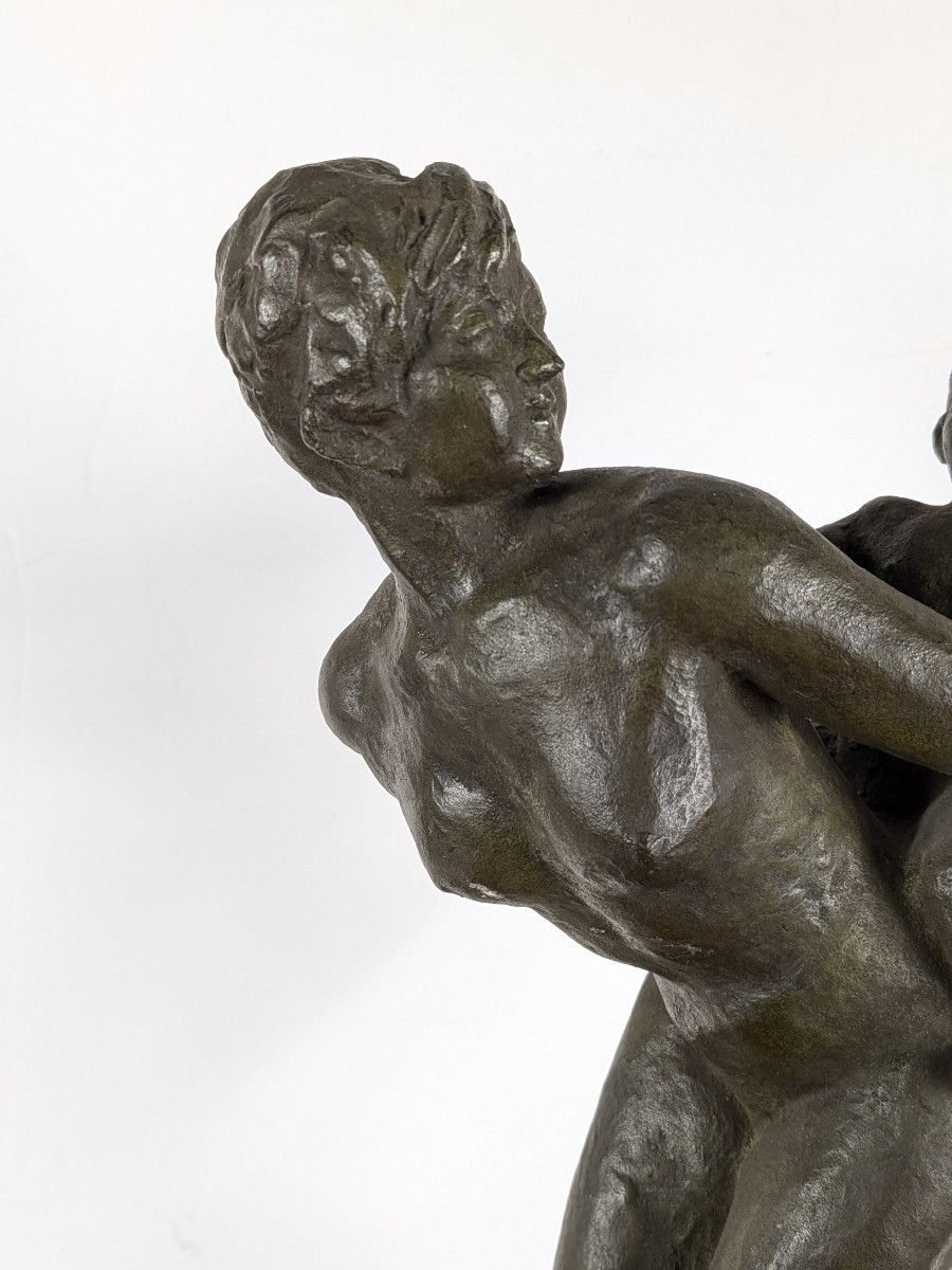 Mére et son enfant - bronze, circa 1960 par Sakuuchi Yamato  #917-photo-4