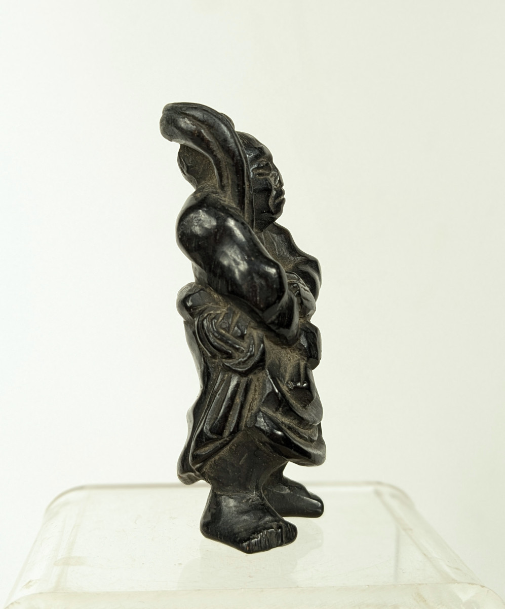 Netske With Monk Motif - Late 19th Century Wood-photo-1