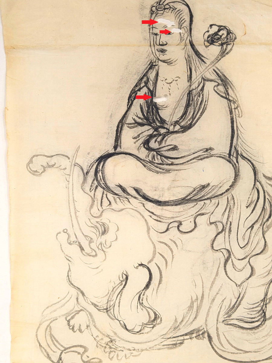 Set Of 5 Drawings On Silk Paper - Japan Circa 1900-photo-2