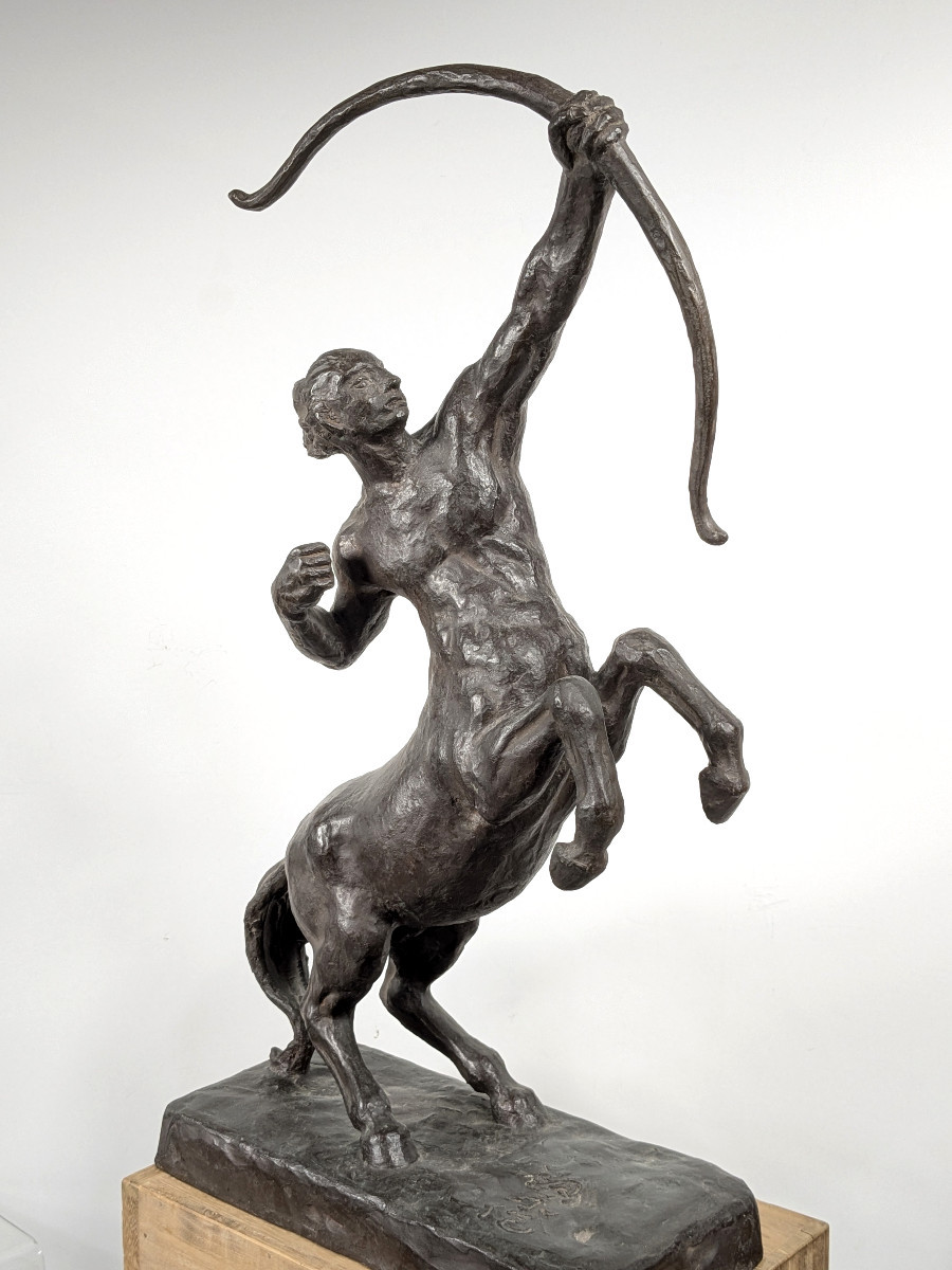 The Centaur Krotos - Bronze Circa 1950 - 60cm - Eiji Yoshida (1911-87) #822-photo-3
