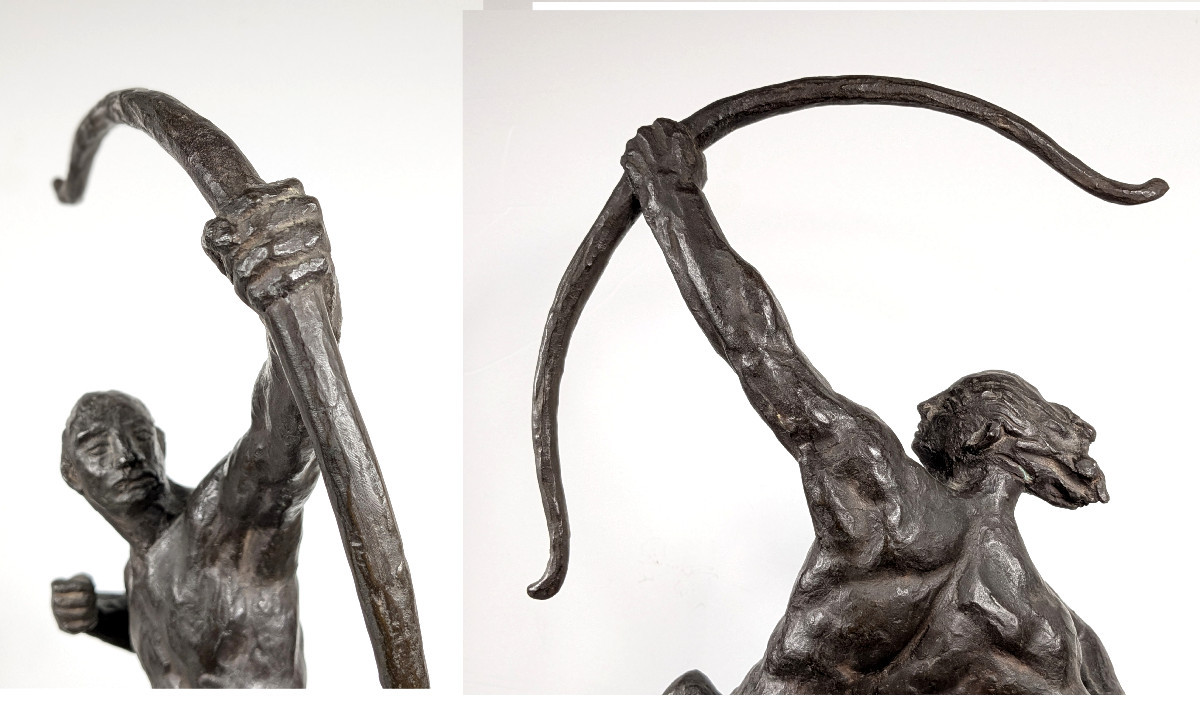 The Centaur Krotos - Bronze Circa 1950 - 60cm - Eiji Yoshida (1911-87) #822-photo-7