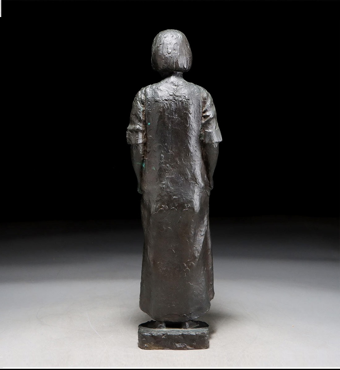 Young Girl In A Tunic - Bronze Circa 1970-80 #39-photo-2