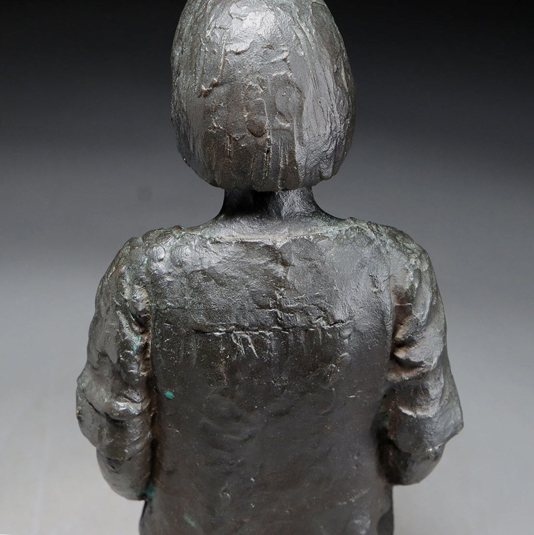Young Girl In A Tunic - Bronze Circa 1970-80 #39-photo-5